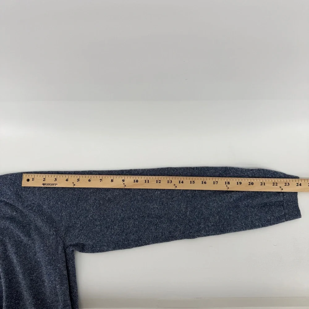 prAna Crewneck Sweater Mens XL Blue Heather Organic‎ Cotton Raglan Long Sleeve